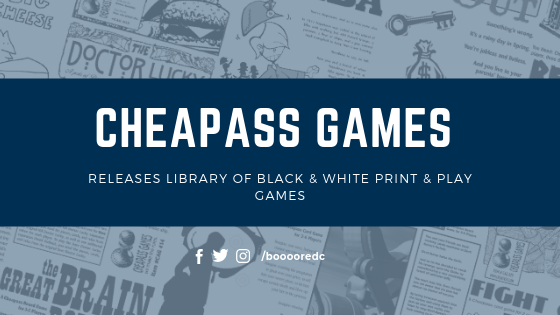 Cheapass Games Releases Library of Black & White Print & Play Games