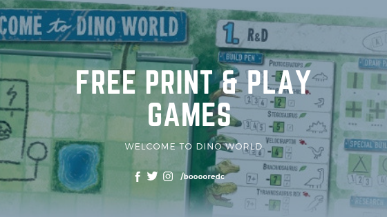Free Print & Play Games – Dino World