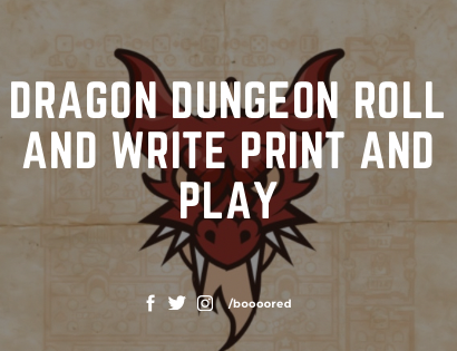 Dragon dungeon roll and write Print and play