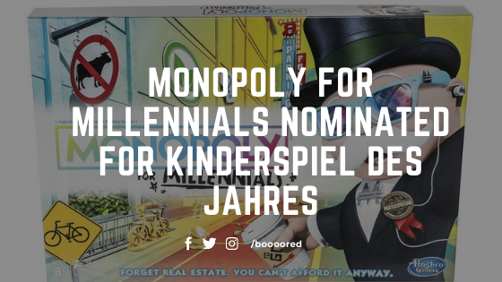  Monopoly for Millennials Nominated for Kinderspiel Des Jahres